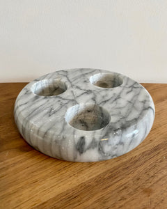 Grey marble tea light candle holder